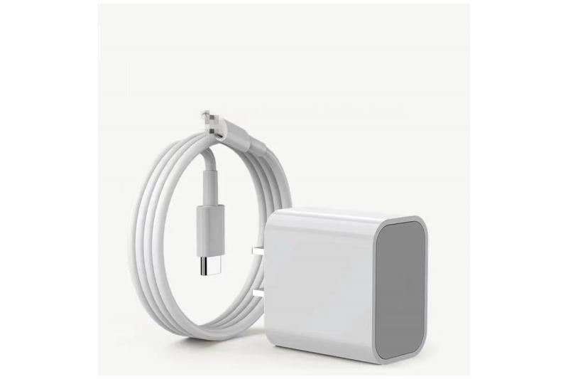 20W Fast Charger with Cable – USB-C to USB-C or USB-C to Lightning