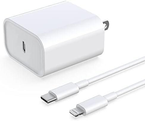 20W Fast Charger with Cable – USB-C to USB-C or USB-C to Lightning